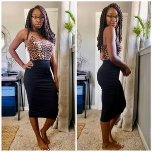 Lululemon Yoga Over Pencil Midi Skirt in Black